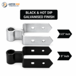 Double Strap Straight Corner Eye Field Gate Bottom Band 5" Galvanised 3" Gates - Image 3