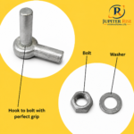 Hook To Bolt With Welded Washer Plate 14" For Field Gate Hanging Band 19mm Pin - Image 4