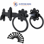 Plain Cranked Ring Gate Latch Set 6” 150mm Heavy Duty For Door Garden Shed Gate