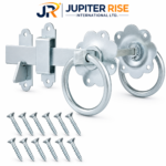 Plain Cranked Ring Gate Latch Set 6” 150mm Heavy Duty For Door Garden Shed Gate - Image 3