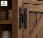 Black Antique Cast Iron Butterfly Cupboard Cabinet Door Hinges I Pair - Image 2