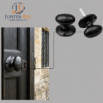 Cast Iron Black Door Knobs Mortice Oval Sprung Heavy Duty Antique... - Image 2