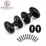 Cast Iron Black Door Knobs Mortice Oval Sprung Heavy Duty Antique...