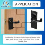 Black Antique Cast Iron Traditional Lever Lock or Latch Door Handle - Image 3