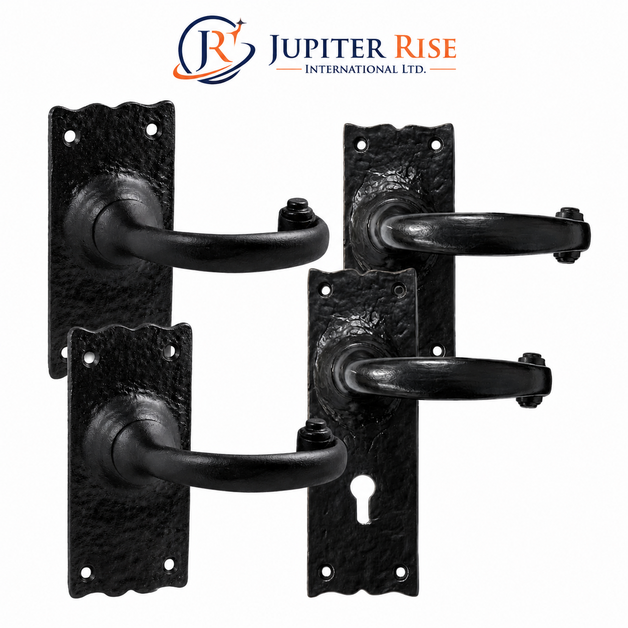 ChatGPT Image Aug 9, 2026, 04_32_04 AM Black Antique Cast Iron Traditional Lever Lock or Latch Door Handle - Image 1