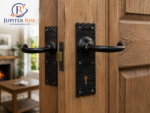 Black Antique Cast Iron Traditional Lever Lock or Latch Door Handle - Image 4
