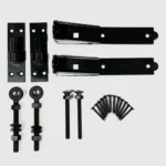 Adjustable Hook & Band Gate Hinges Heavy Duty Shed Door Black Galvanised 10"-36"