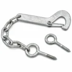 Gate Hook & Eye Safety Chain Heavy Duty 158mm Galvanised Field Farm