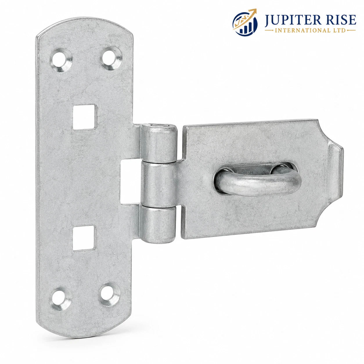 0 Hasp and Staple Heavy Duty 6" Vertical Galvanised Gate Door Security Lock - Image 1