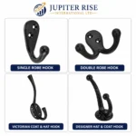 Coat Hooks Antique Vintage Style Cast Iron Robe Hooks Wall Hooks Door Hangers