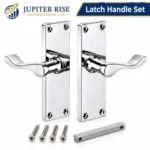 Victorian Door Handles Scroll Lever 152mm Latch Lock Bathroom Chrome