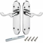 Door Handles Arch Scroll 170mm Polished Chrome Pair Internal Doors