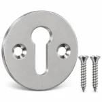 Keyhole Escutcheon Victorian Open Cover 30mm Door Lock Plate Polished Chrome Brass