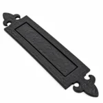 Letter Plate Antique Black Regency 360mm x 90mm Cast Iron Door Flap