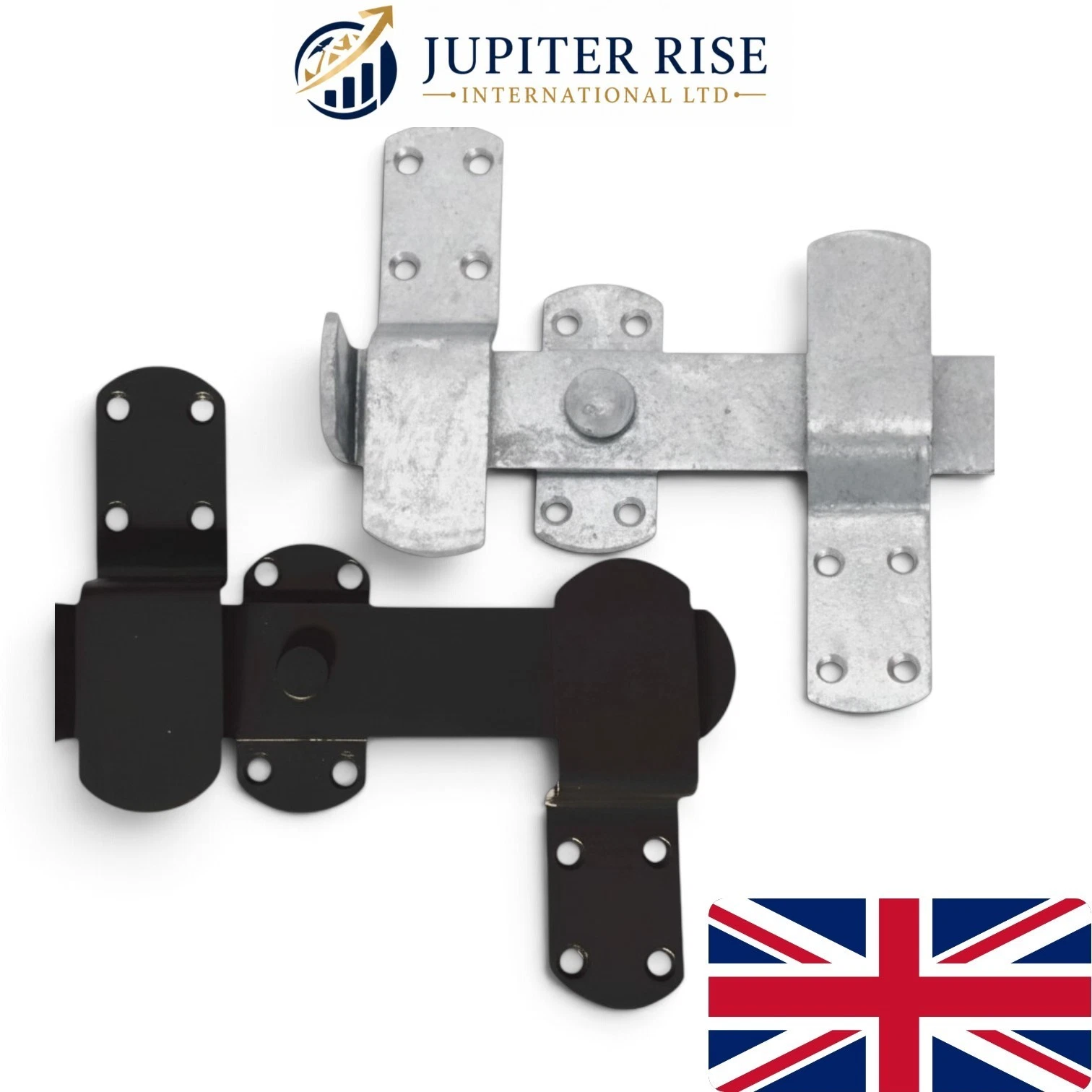 0 Kick Over Stable Latch Heavy Duty Door latch 248mm Black Galvanised - Image 1