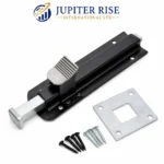 Heavy Duty Foot Bolt 200mm Gate Door Floor Lock Black Iron Spring Loaded - Image 2