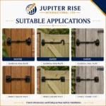 Cast Iron Cabin Hook & Eye Black Door Shed Gate Heavy Duty 150mm 6 Inch - Image 2