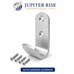 Single Coat Hook Wall Mounted Aluminium Robe Hat Door Clothes Hook - Image 2