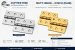Steel Butt Hinge PAIR Door Cupboard Cabinet 1.5"/2"/2.5"/3"/4" with Screws - Image 2
