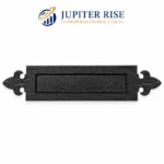 Letter Plate Antique Black Regency 360mm x 90mm Cast Iron Door Flap - Image 2