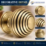 Beehive Cabinet Knob 33mm Antique Brass Reeded Cupboard Wardrobe Drawer - Image 2