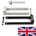 Throw Over Loop Gate Latch 12" Heavy Duty Farm Field Gate Galvanised Black - Image 2