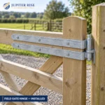 Field Gate Hinge Double Strap Hook Drive/Bolt 12 18 24in Galvanised Black - Image 12