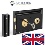 Traditional Rim Lock 6 x 4 Inch with 2 Keys & Screws Shed Gate Door Black Brass - Image 13