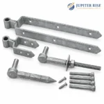 Field Gate Hinge Double Strap Hook Drive/Bolt 12 18 24in Galvanised Black - Image 14