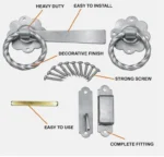 Twisted Ring Gate Latch Heavy Duty Cranked 6" 150mm Garden Shed Door Barn Shed - Image 3