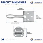 Wire Hasp & Staple Heavy Duty 75mm 100mm Shed Gate Hutch Door Lock - Image 3