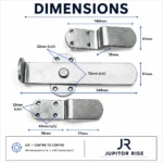 Kick Over Stable Latch Heavy Duty Door latch 248mm Black Galvanised - Image 3