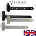 Hook and Band Hinges Heavy Duty Straight Cranked Adjustable Garden Shed Door - Image 26