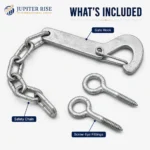 Gate Hook & Eye Safety Chain Heavy Duty 158mm Galvanised Field Farm - Image 4