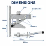 Throw Over Loop Gate Latch 12"/14" Heavy Duty Farm Field Gate Black Galvanised - Image 4