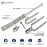 Field Gate Spring Fastener Latch 24" Heavy Duty Galvanised Farm Catch - Image 4