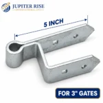 Double Strap Gate Hinge 5in Straight Corner Eye Bottom Band 3in Gate Timber - Image 4