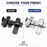 Kick Over Stable Latch Heavy Duty Door latch 248mm Black Galvanised - Image 4