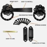 Twisted Ring Gate Latch Heavy Duty Cranked 6" 150mm Garden Shed Door Barn Shed - Image 5