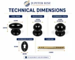 Traditional Rim Lock Cast Iron Door Knob Set Black Internal Vintage - Image 5