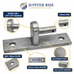 Hook To Bolt Gate Hinge Galvanised Field Farm Gate 19mm Pin 10-18" - Image 5