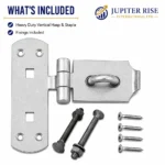 Hasp and Staple Heavy Duty 6" Vertical Galvanised Gate Door Security Lock - Image 5