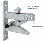 Throw Over Loop Gate Latch 12"/14" Heavy Duty Farm Field Gate Black Galvanised - Image 5