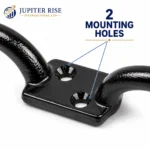 Cleat Hook Black Iron Rope Cleat 75mm 3" Curtain Tieback Pack of 5 - Image 4