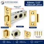 T Bar Lever Door Handles on Rose 1 Pair with 63mm Tubular Latch - Image 5