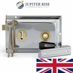 Traditional Rim Lock 6 x 4 Inch with 2 Keys & Screws Shed Gate Door Black Brass - Image 8