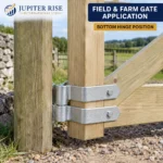 Double Strap Gate Hinge Heavy Duty 3.5" 5" Field Farm Gate - Image 8