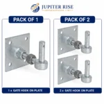 Heavy Duty Gate Hinges Hook Plate 19mm Pin 4x4 Fixed Adjustable - Image 8