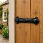 Door Bolt Antique Black Cast Iron Tudor Style 5" Straight 6" Necked - Image 9