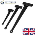 Hand Forged Tee Hinges 12 15 18 Inch Black Wrought Iron Strap Door Gate Shed - Image 2